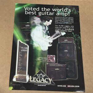 Steve Vai - Legacy - Carvin Amps - 2001 Print Advertisement